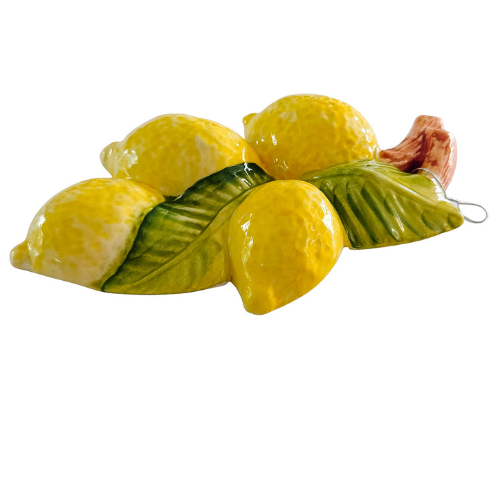 Vintage-Style Italian Majolica Lemon Wall Plaques by Bassano Del Grappa Ceramiche