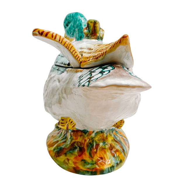 Vintage Italian Mallard Duck Tureen With Ladle