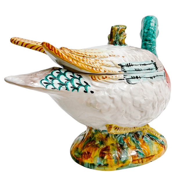 Vintage Italian Mallard Duck Tureen With Ladle