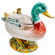 Vintage Italian Mallard Duck Tureen With Ladle