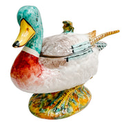 Vintage Italian Mallard Duck Tureen With Ladle