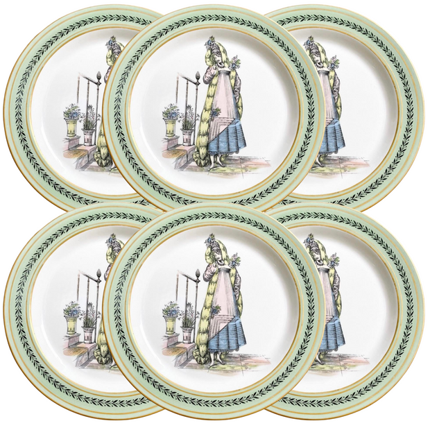 Vintage Italian Mottahedeh Creil Decorative Plates