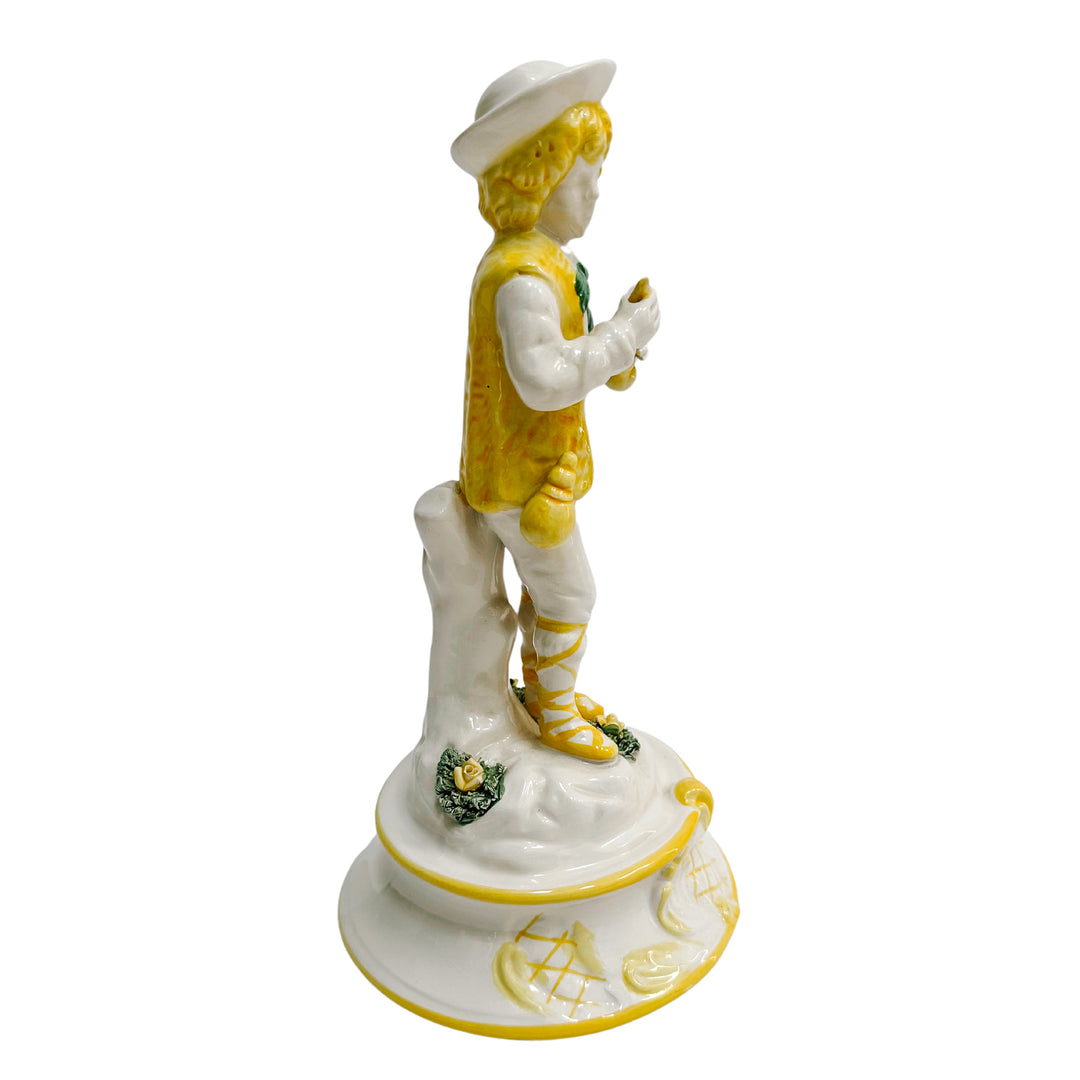 Vintage Italian Peasant Boy with Flute Figurine by Meiselman