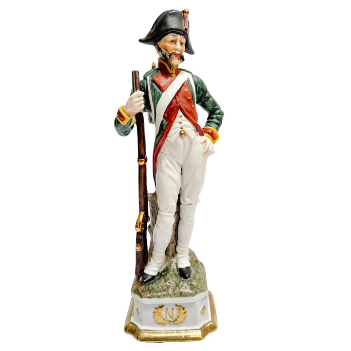 Vintage Italian Porcelain Napoleonic Soldier Figurines by Di Pietro