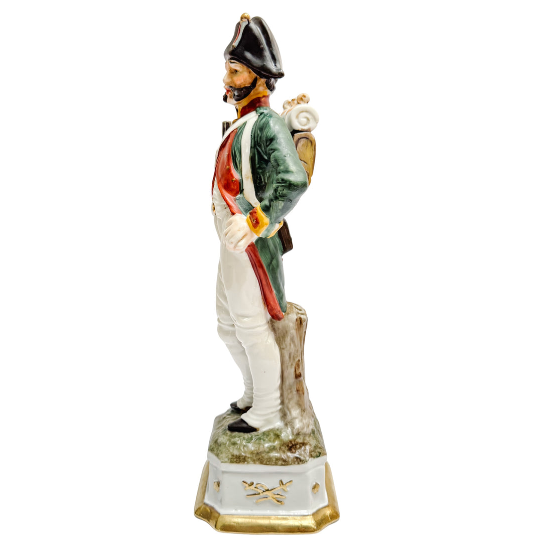 Vintage Italian Porcelain Napoleonic Soldier Figurines by Di Pietro