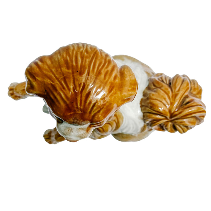 Vintage Continental Terracotta Cavalier King Charles Spaniel Dog Figurines