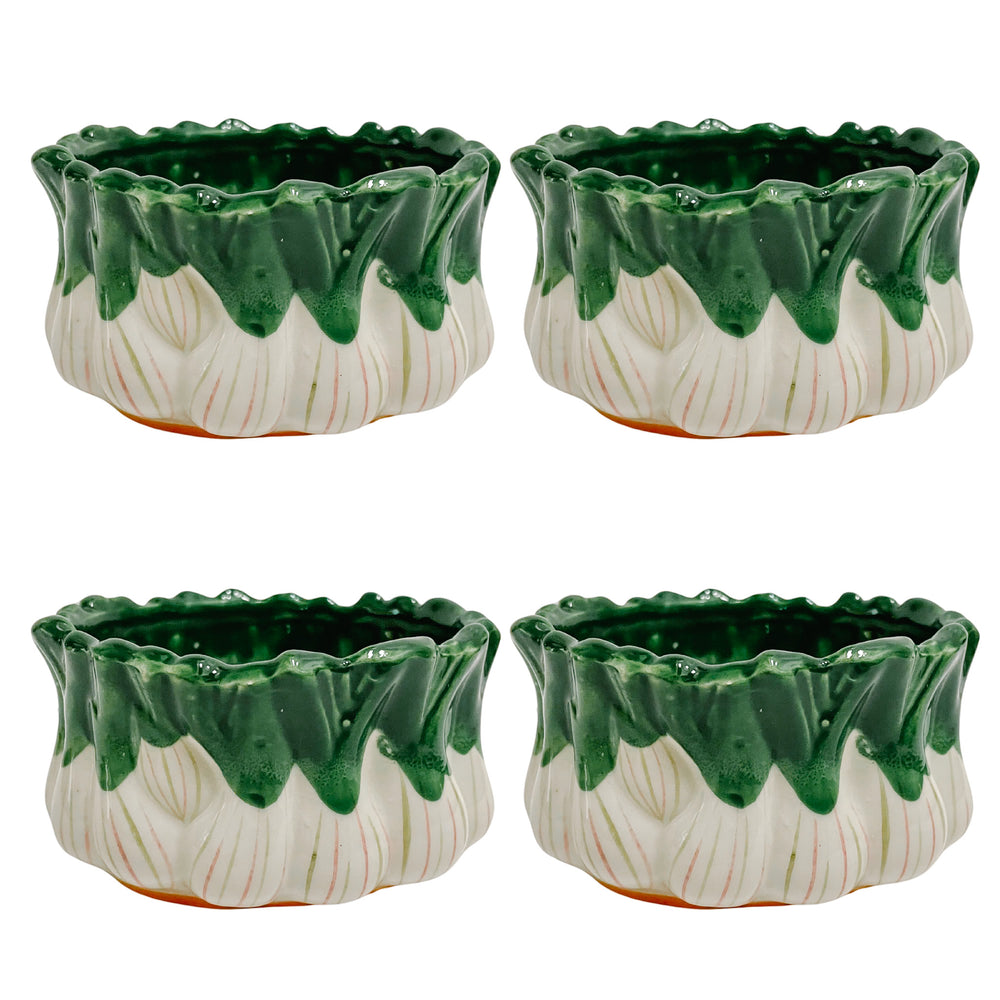 Vintage Italian Green Onion Salad Serving Set for Neiman Marcus