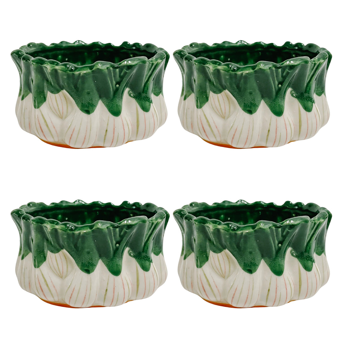 Vintage Italian Green Onion Salad Serving Set for Neiman Marcus