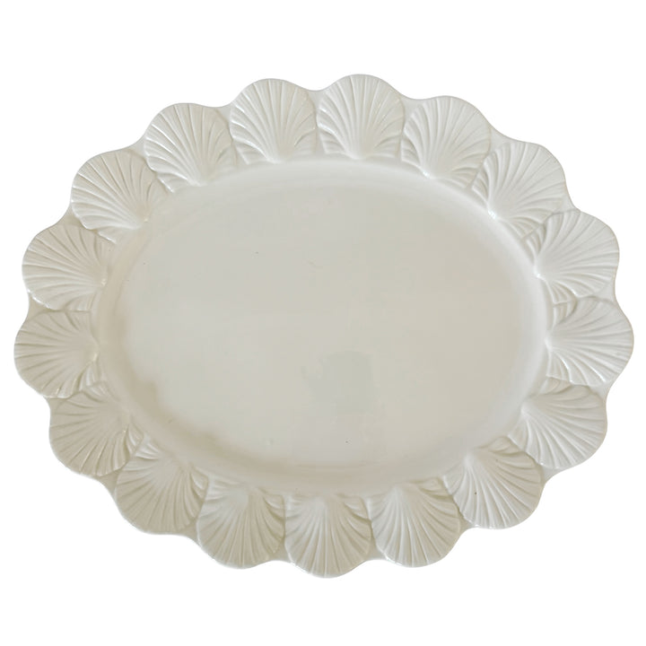 Vintage Italian White Porcelain Conch Shell Tureen Set With Underplate & Ladle