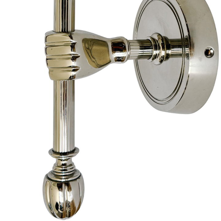 Pair of Jacques Adnet Style Polished Nickel Hand Sconces
