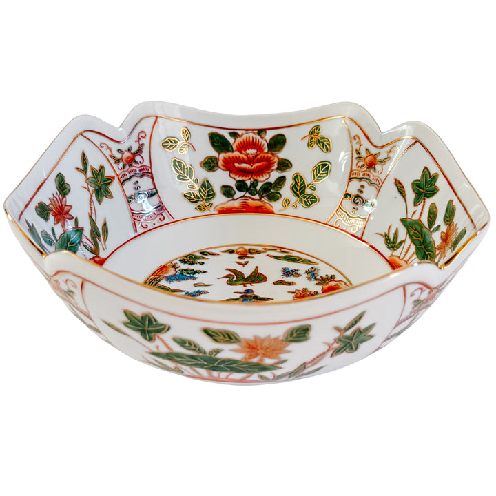Vintage Japanese Hand-Painted Bowl With Pond Scene