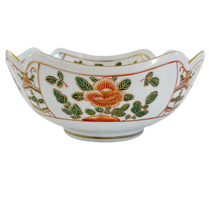Vintage Japanese Hand-Painted Bowl With Pond Scene