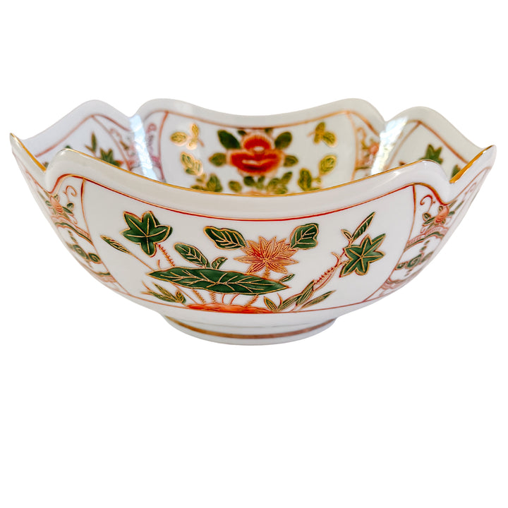 Vintage Japanese Hand-Painted Bowl With Pond Scene