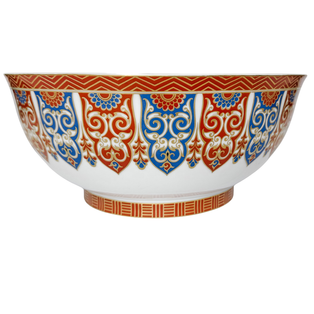 Vintage Kaiser Germany "Ming" Imari Style Porcelain Centerpiece Bowl