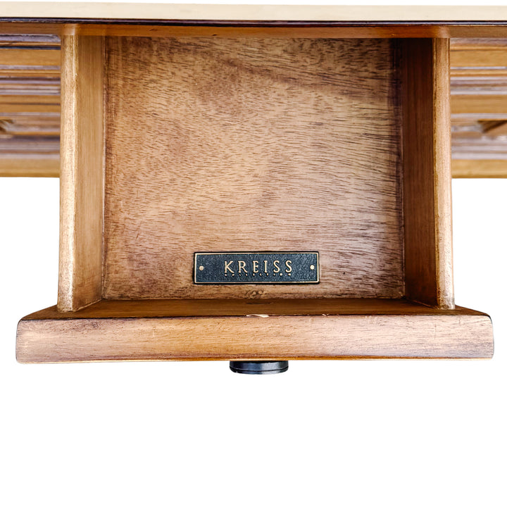 Kreiss Collection Neoclassical Style Travertine Top Commode or Chest of Drawers