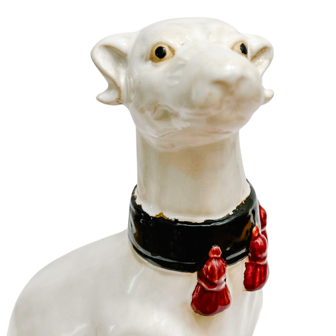 Vintage Large Hollywood Regency Style Pottery Whippets