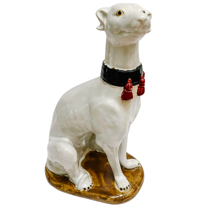 Vintage Large Hollywood Regency Style Pottery Whippets 