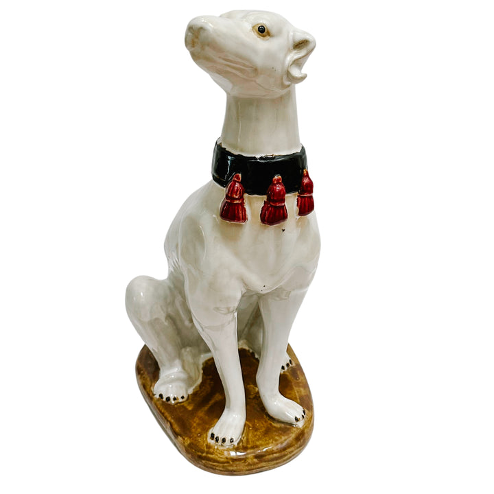 Vintage Large Hollywood Regency Style Pottery Whippets 