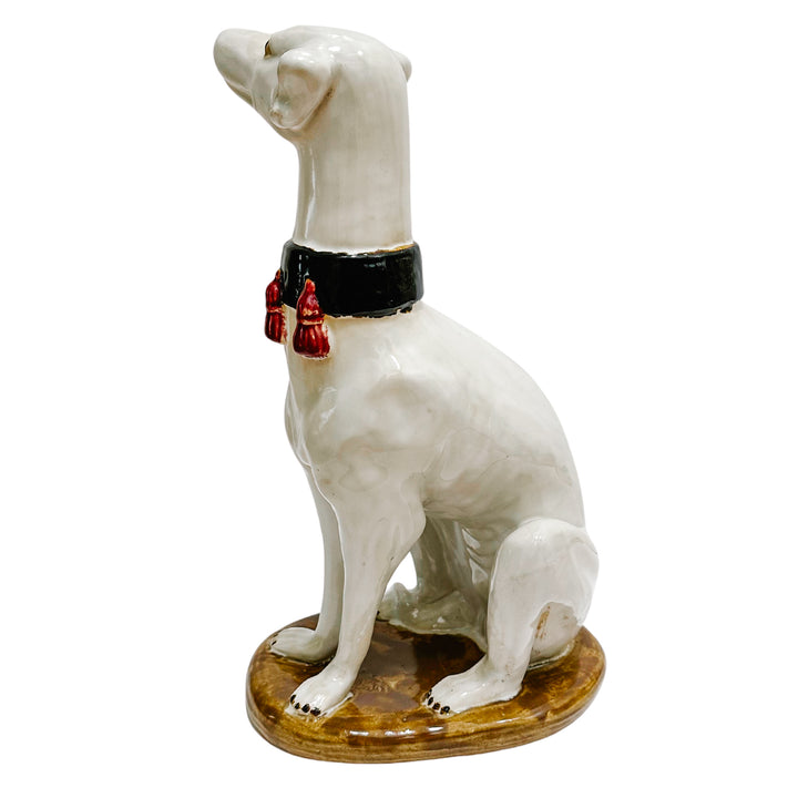 Vintage Large Hollywood Regency Style Pottery Whippets