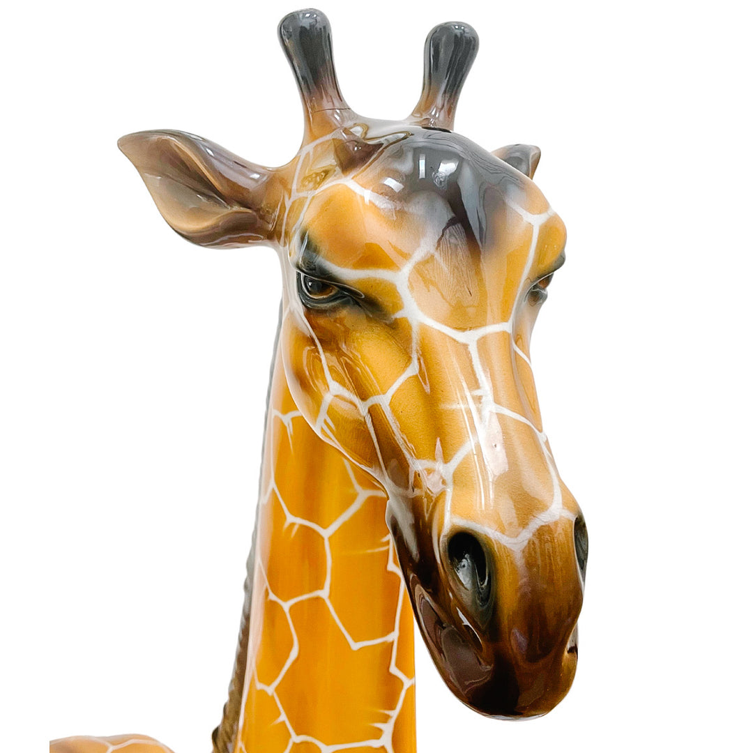 Vintage Large Scale Italian Capodimonte Porcelain Giraffe Sculpture