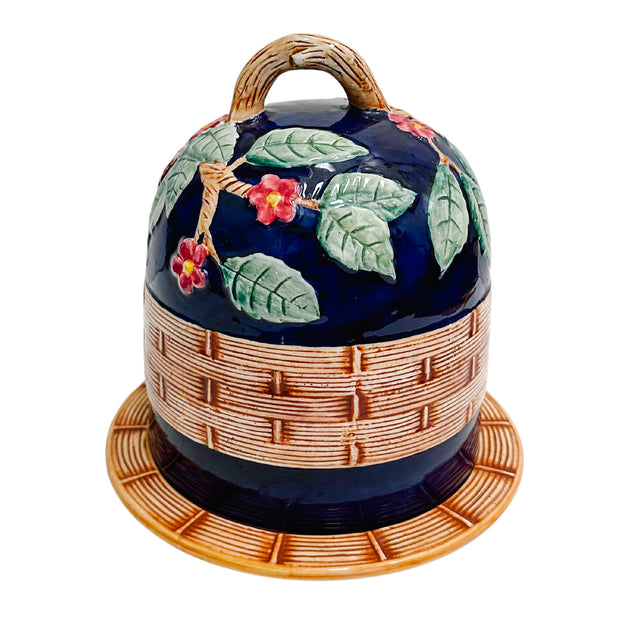 Vintage Majolica Cheese Dome by Seymour Mann