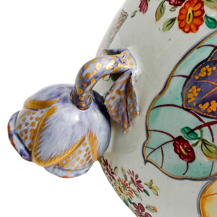 Vintage Mottahedeh Tobacco Leaf Tureen With Underplate
