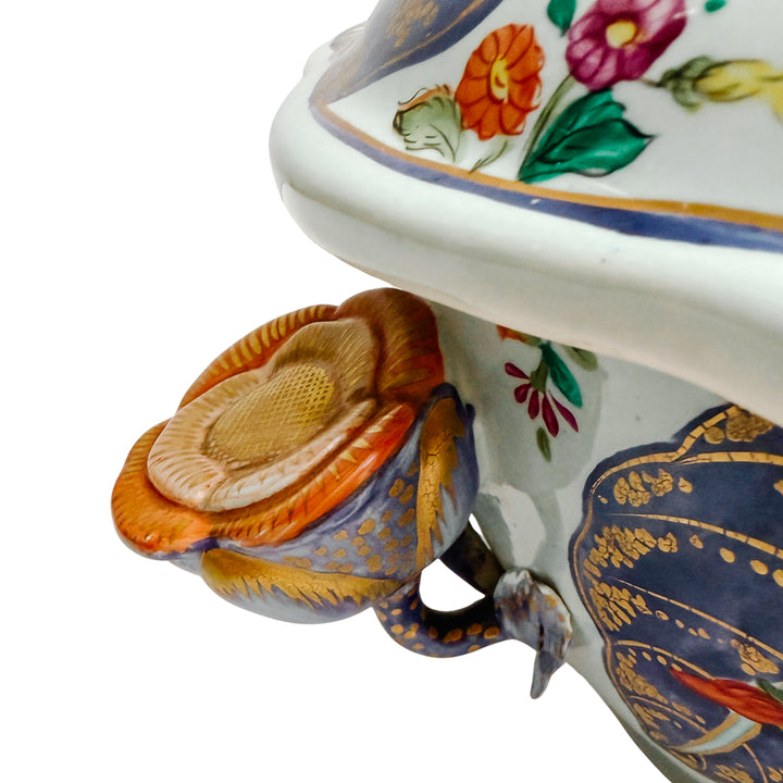 Vintage Mottahedeh Tobacco Leaf Tureen With Underplate
