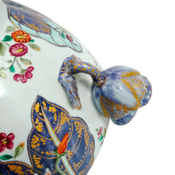 Vintage Mottahedeh Tobacco Leaf Tureen With Underplate