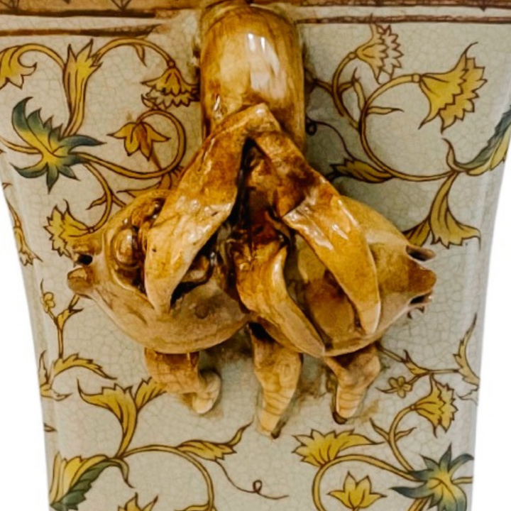 Vintage Neoclassical Cachepot With Pomegranate Handles