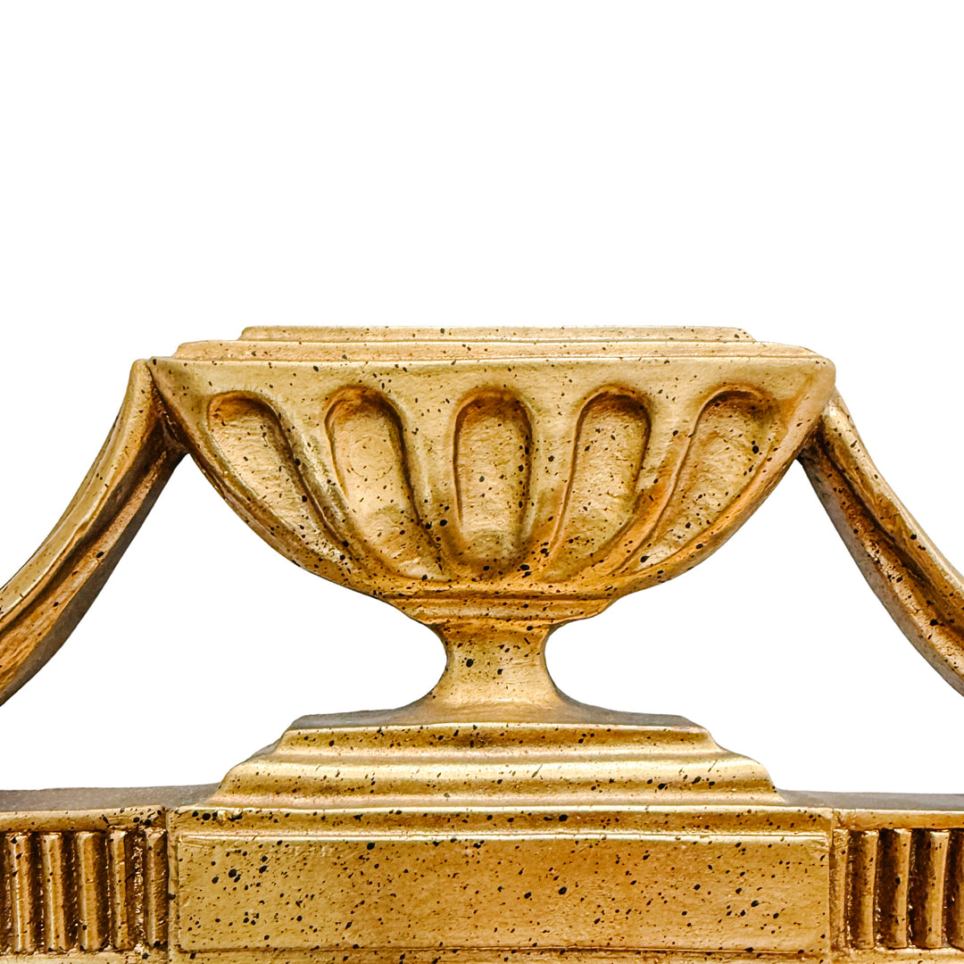 Vintage Neoclassical Giltwood Wall Mirror With Urn Pediment