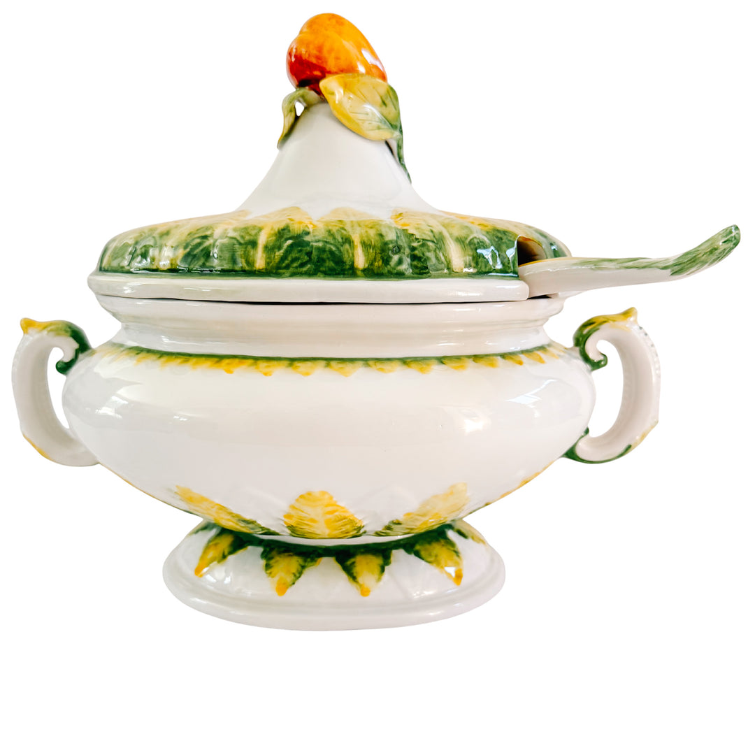 Vintage Nove Italy Lidded Soup Tureen With Ladle