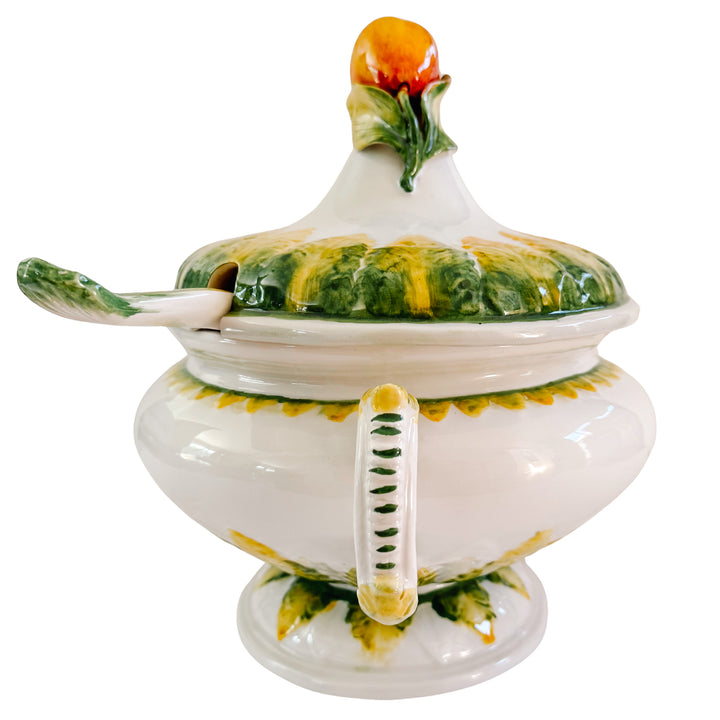 Vintage Nove Italy Lidded Soup Tureen With Ladle