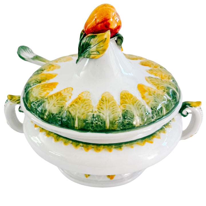 Vintage Nove Italy Lidded Soup Tureen With Ladle