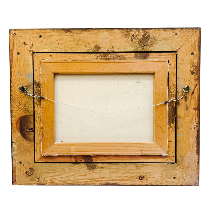 Late 20th C. Oil on Canvas Painting of Himalayan Bunny Rabbits, Signed