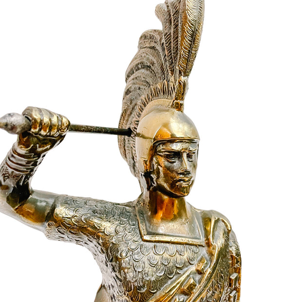 Vintage Pair Of Cuauhtémoc Aztec Warrior Statues