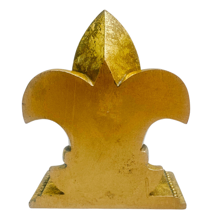 Vintage Pair Of Gold Fleur De Lis Bookends