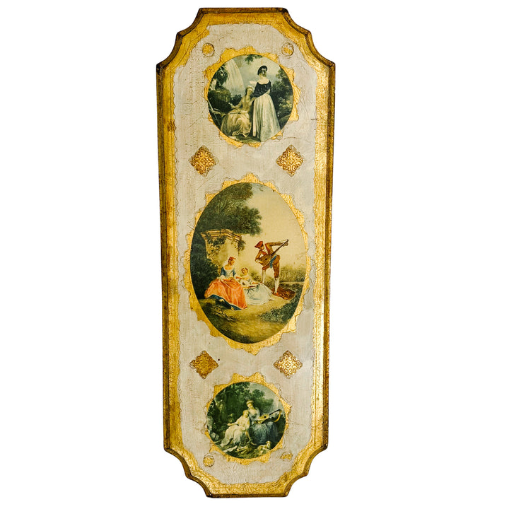 Vintage Pair of Italian Florentine Wall Hangings 