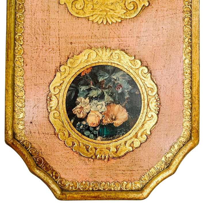 Vintage Pair of Italian Florentine Wall Hangings 