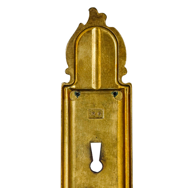 Vintage Parisian Louis XV Style Brass Door Backplates  Escutcheons
