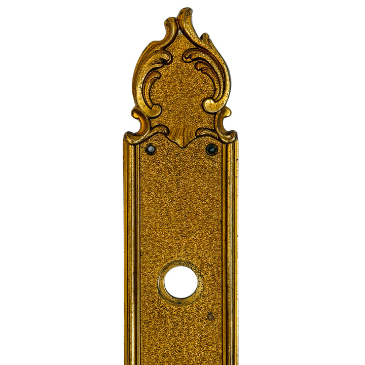 Vintage Parisian Louis XV Style Brass Door Backplates  Escutcheons