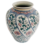 Pink, Blue & Green Swirl Chinoiserie Vase