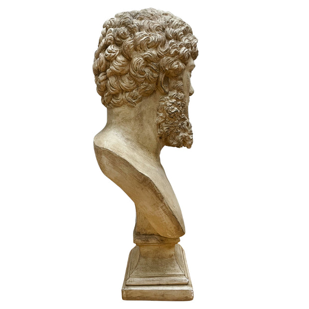 Late 20th Century Large Plaster Greek Bust Sculpture of Zeus