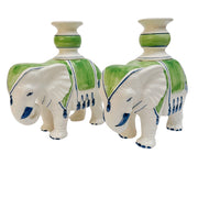 Vintage Regency Fitz and Floyd Elephant Candle Holders