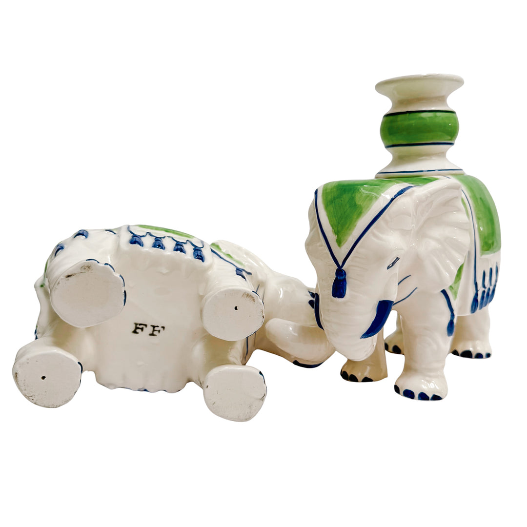 Vintage Regency Fitz and Floyd Elephant Candle Holders
