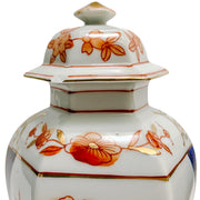 Vintage Small Japanese Imari Hexagonal Lidded Urns