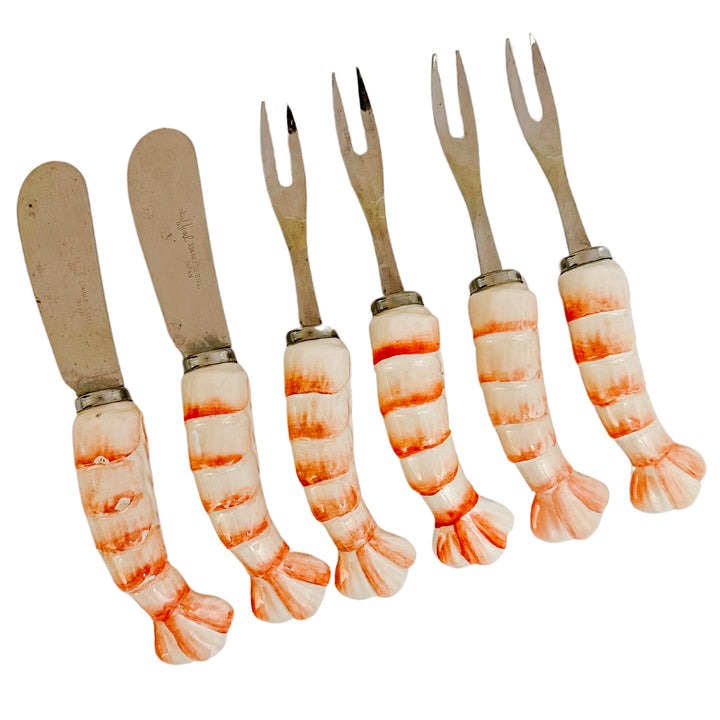 Vintage Shafford Shrimp Cocktail Forks & Spreaders