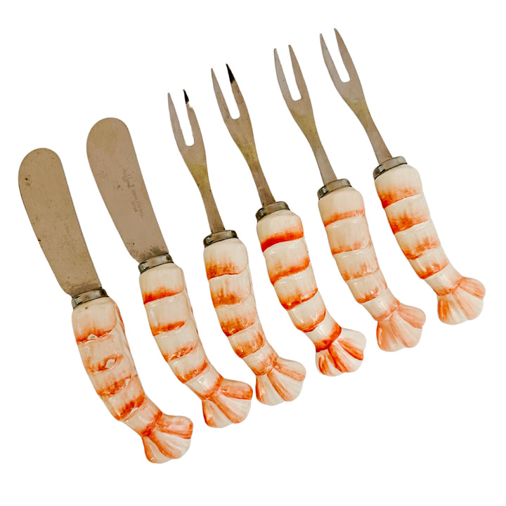 Vintage Shafford Shrimp Cocktail Forks & Spreaders
