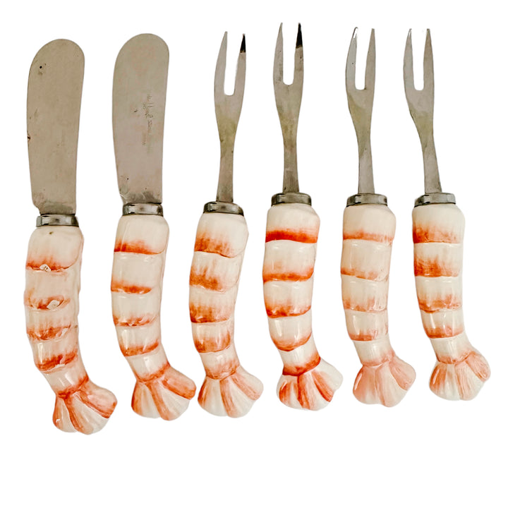 Vintage Shafford Shrimp Cocktail Forks & Spreaders