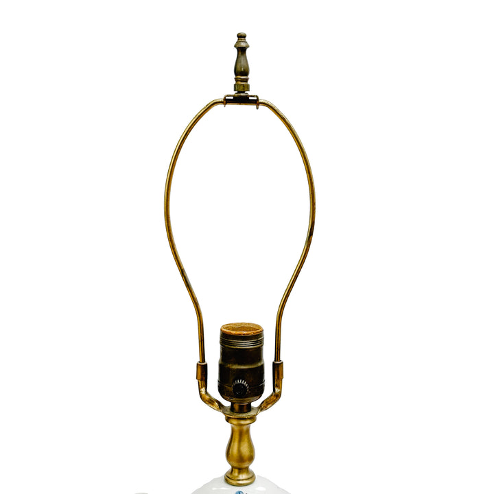 Mid-Century Kaiser Kuhn Swedish Armorial Porcelain Urn Table Lamp