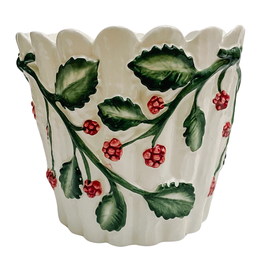 Vintage Tiffany & Co Raspberries Cachepot Jardinière
